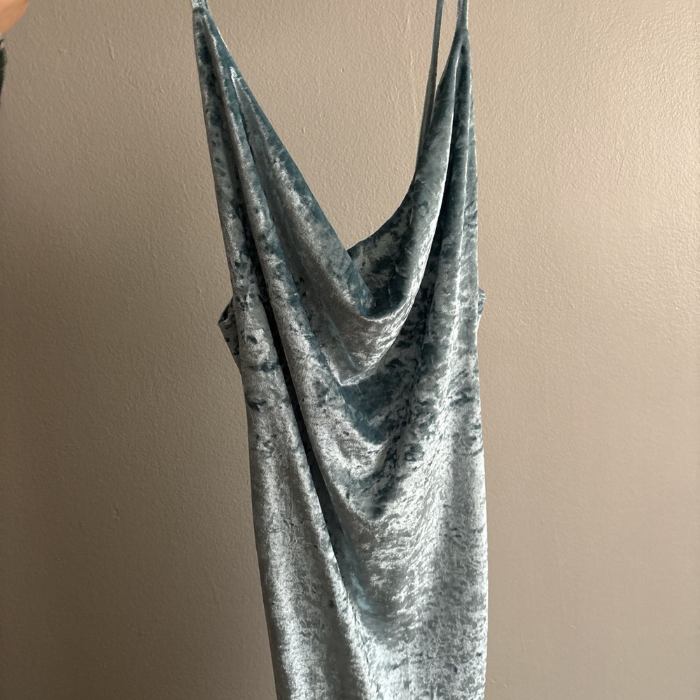 Luxurious Velvet Cowl Neck Dress